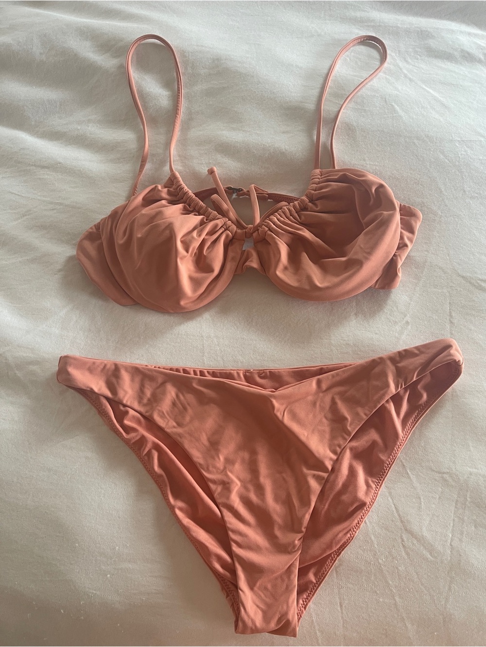 O’Neill Saltwater Solids Bikini Top & Bottom in Canyon Clay